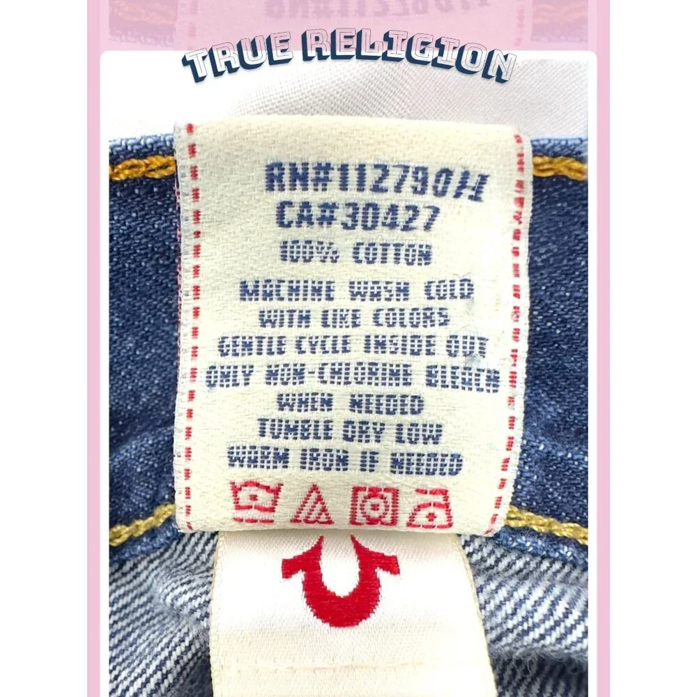 True Religion Womens Jeans 27 Blue Denim Made In USA 100% Cotton - Picture 4 of 16